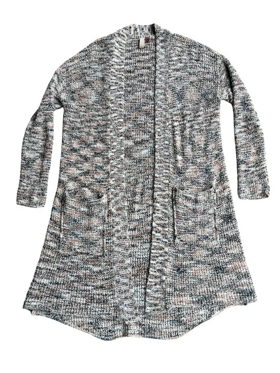 Anthropologie Pilcro Padma Space-Dyed Long-Line Knit Cardigan Boho Sweater Sz S - Picture 8 of 12